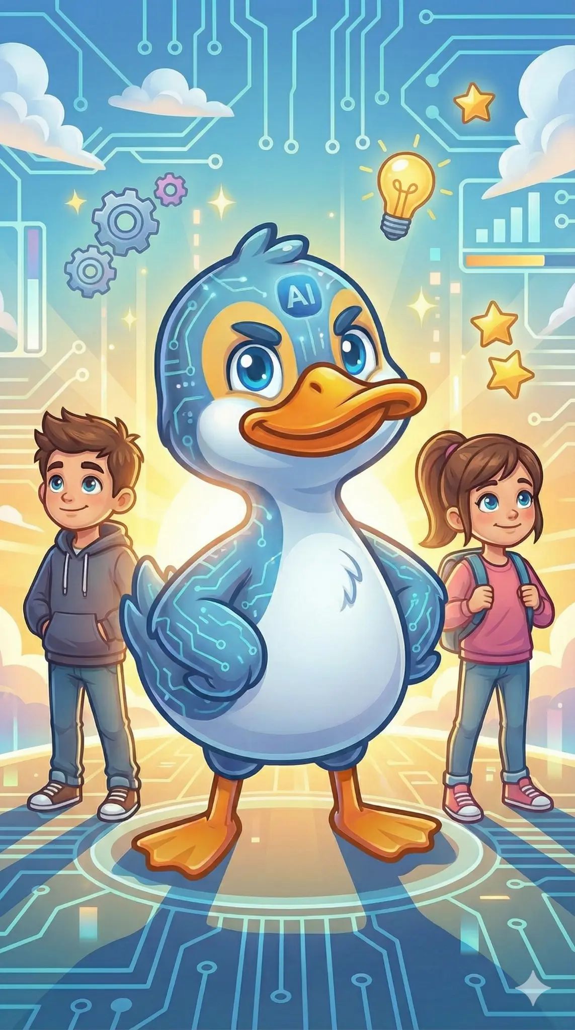 Quacky with kids learning together